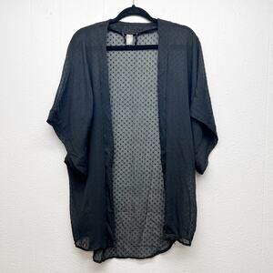 Mix It Swiss Dot Black Mesh Kimono Womens One Size Whimsigoth Dark Fairy Grunge